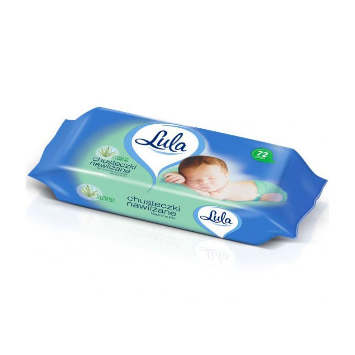 Drėgnos servetėlės LULA su alaviju 72vnt