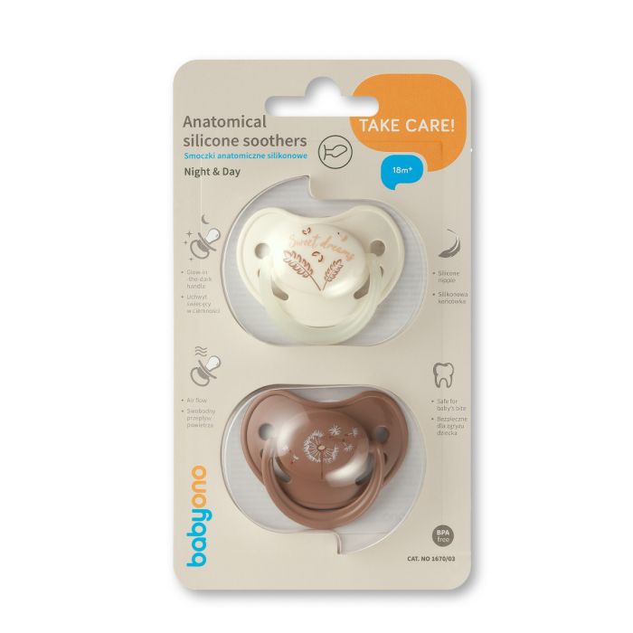 Babyono čiulptukas silikoninis anatominis 18m+ 1670/03