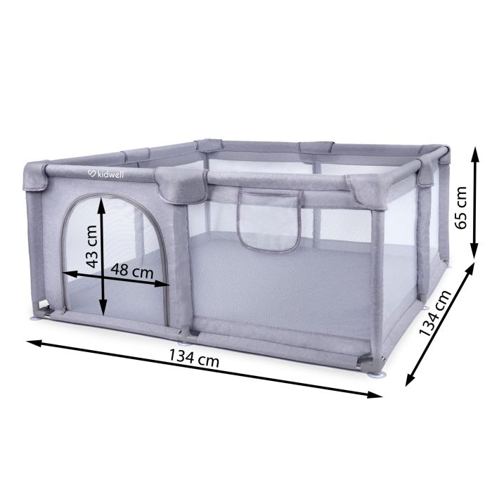 Kidwell vaikų žaidimų aikštelė FANKO pilkas 130x130