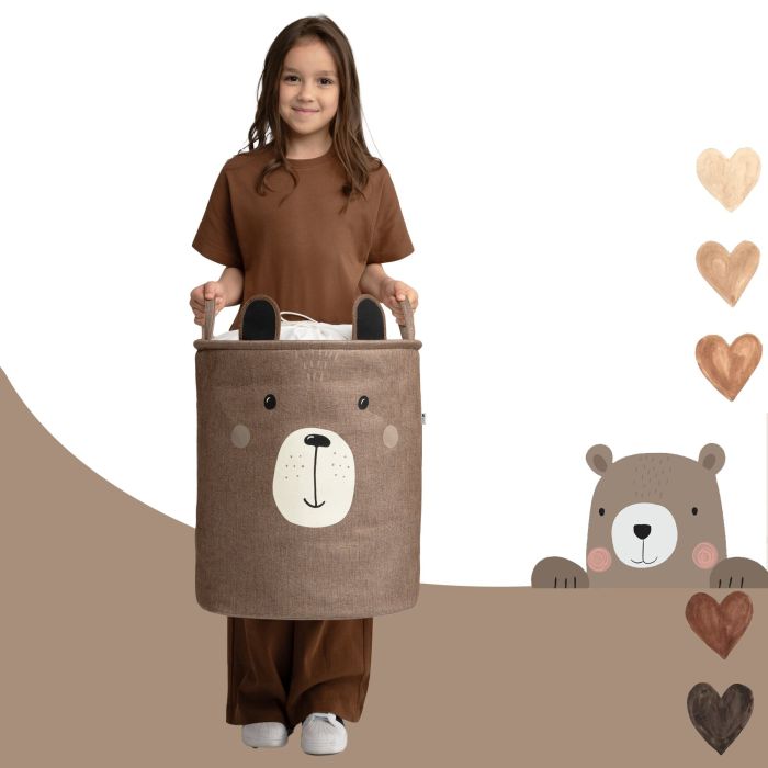 SIPO krepšys žaislams premium meška rudas 40x40x50cm XB05