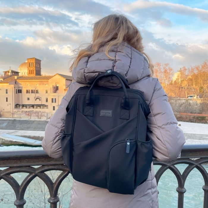 Babyono mamos kuprinė MODERN STYLE juoda 1649/01