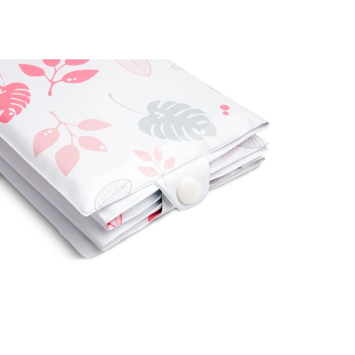 Kėlioninis neperšlampamas daugkartinis paklotas "Flora" 40x58 cm rausvas