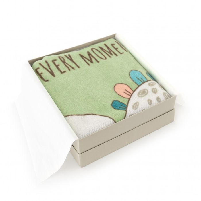 Minkštas veliūrinis pledas kūdikiui "Enjoy" 80x100 cm 