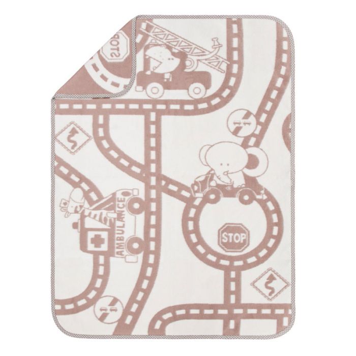 Pledas "Town" 100x75cm iš medvilnės bež.sp.