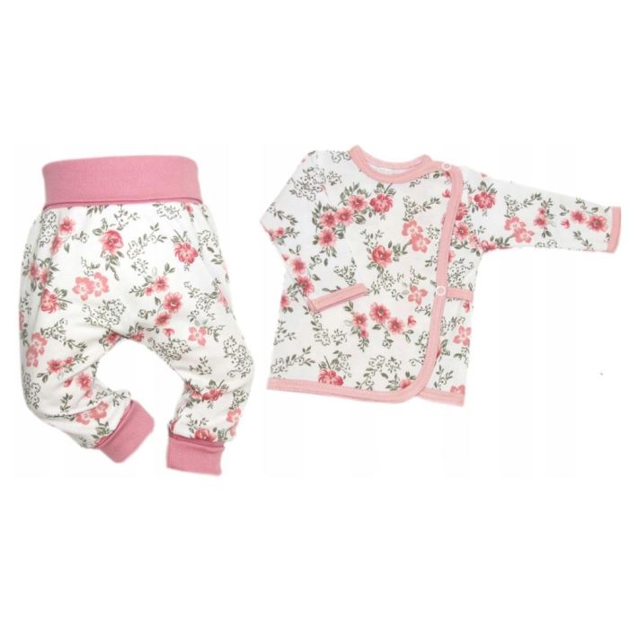 Drabužėliai kūdikiui "Blush flowers" 3 dalių