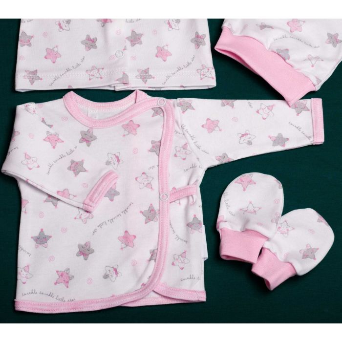 Kūdikio kraitelis - drabužėliai naujagimiui "Star" 5 dalių