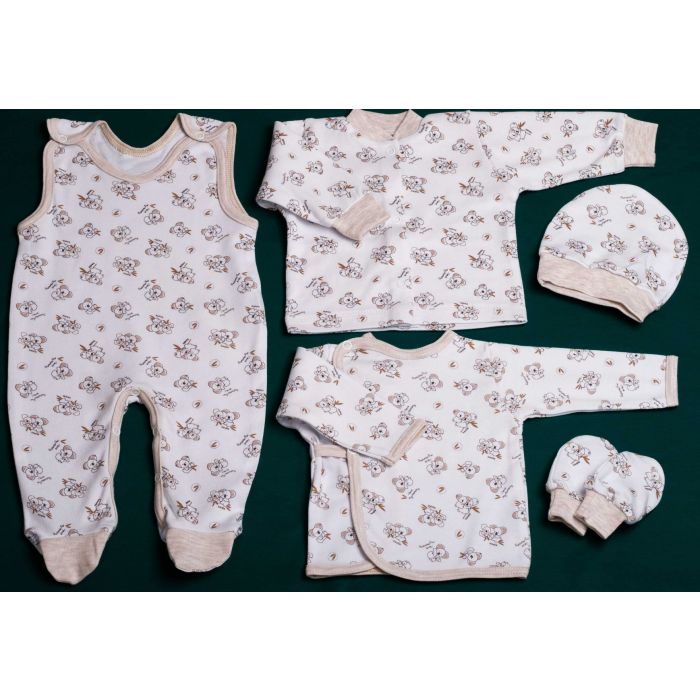 Kūdikio kraitelis - drabužėliai naujagimiui "Koala" 5 dalių