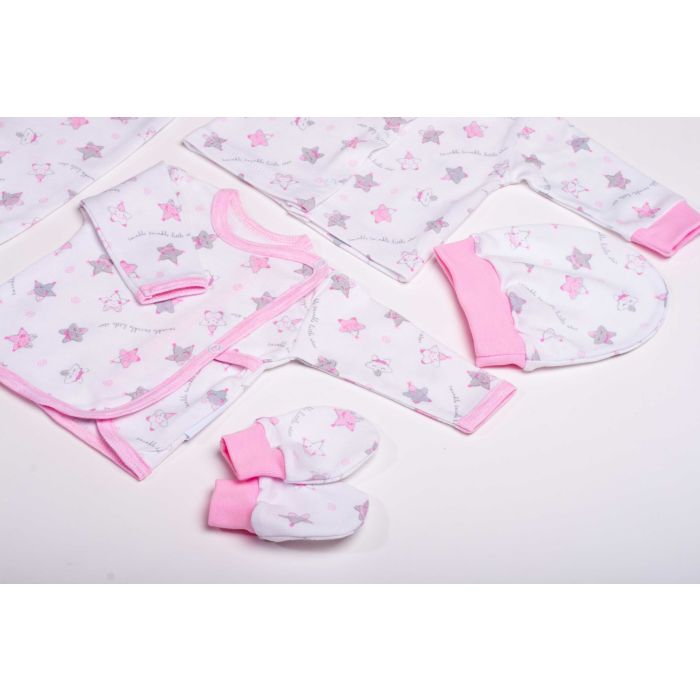 Kūdikio kraitelis - drabužėliai naujagimiui "Star" 5 dalių