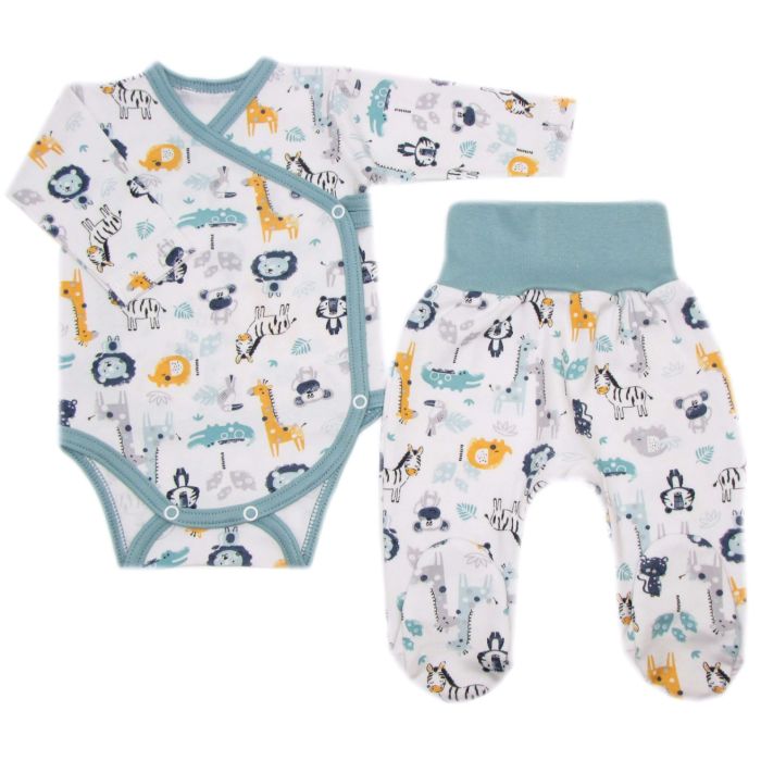 Drabužėliai kūdikiui "Animals mint" 2 dalių 
