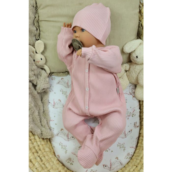 Šliaužtinukai kūdikiui "Lined lux" pale rose