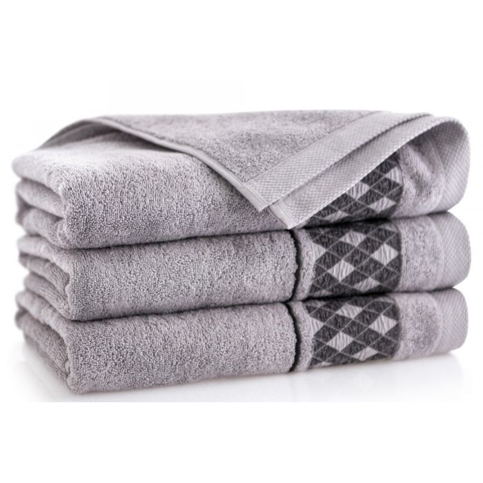 Rankšluostis "Malta" 140x70 cm pilkos spalvos