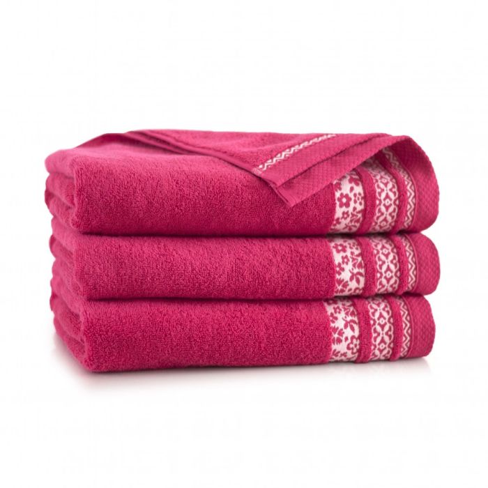 Rankšluostis "Palermo" 140x70 cm avietinės spalvos