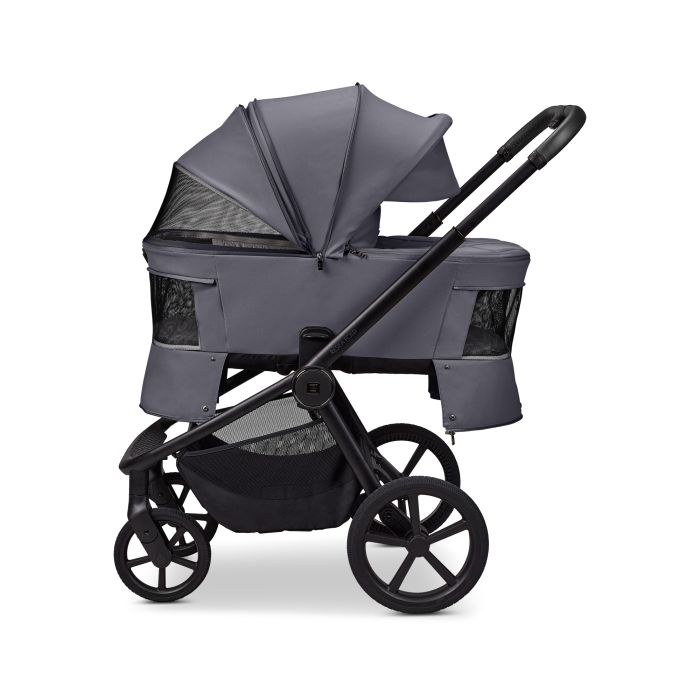 Moon vežimėlis universalus susilankstantis lopšys  2/1 Resea fold pilkas