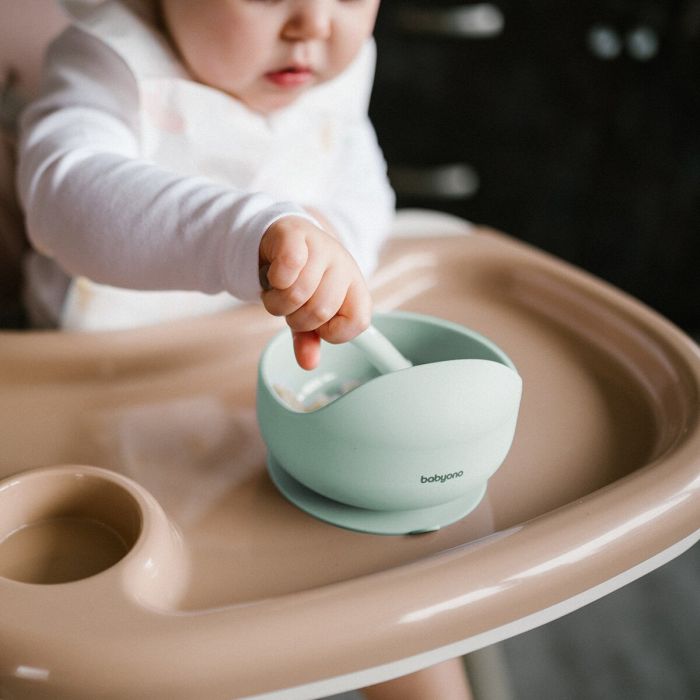 Babyono lėkštutė silikoninė neslystanti žalia 1481/03