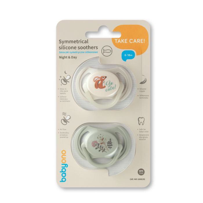 Babyono čiulptukas silikoninis simetrinis 6-18m 1669/02