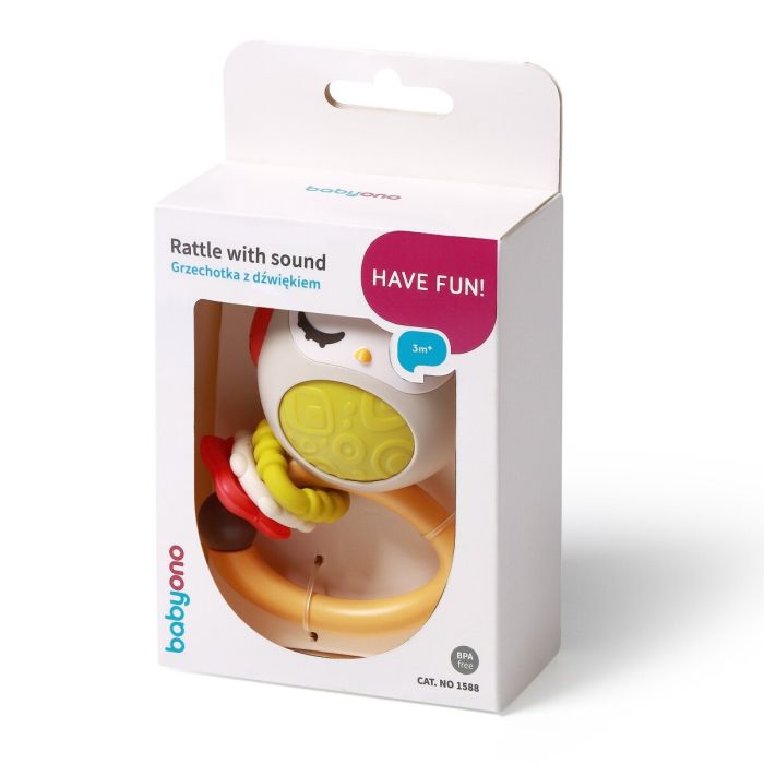 Babyono barškutis su kramtuku pelėdžiukas 1588