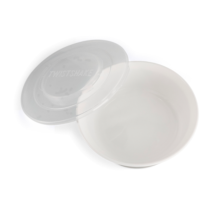 Twistshake dubenėlis su dangteliu baltas 78157