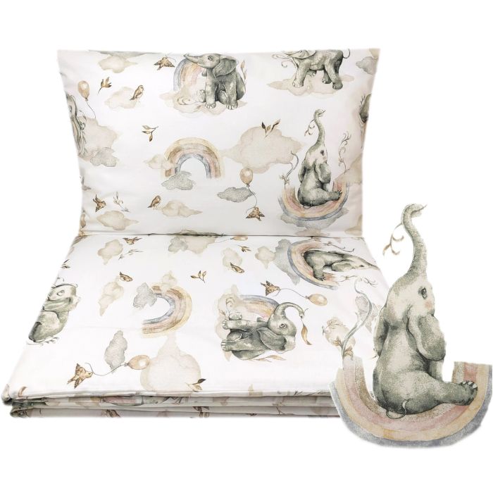 Kūdikio patalynė lopšiui 80x70cm "Elephants" 