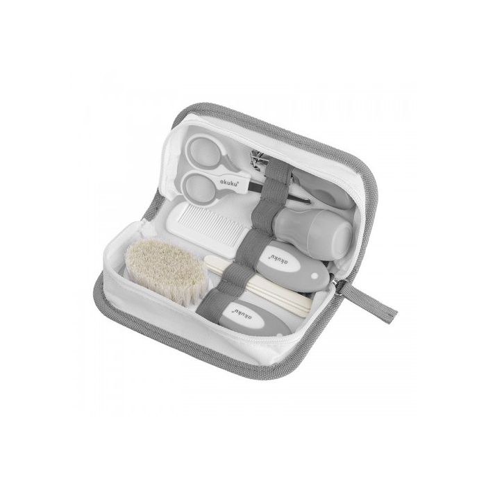 Kūdikio nagučių ir plaukų priežiūros komplektas pilkas