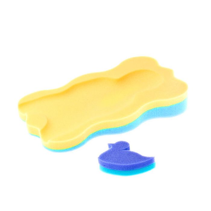 Įdėklas kūdikio vonelei MAXI 60cm+ geltonos/melsvos sp.