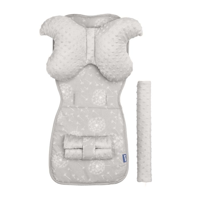 Įdėklas vežimėliui "Fly" su pagalve "drugelis" ir priedais