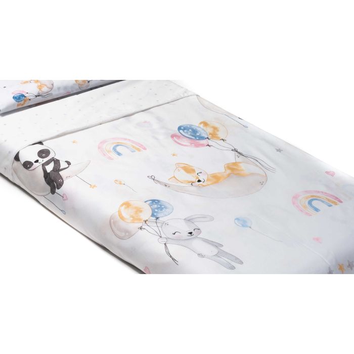 Patalynė kūdikiui 135x100 "Family party" + paklodė 120x60 