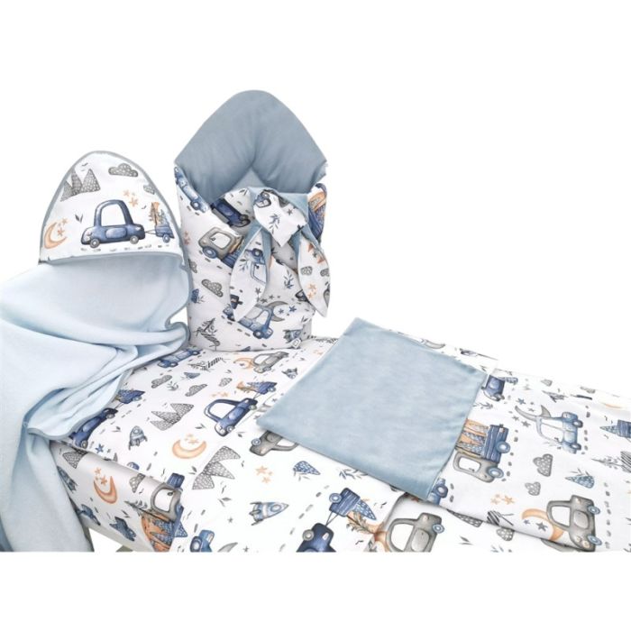 6 dalių kraitelis kūdikiui "On road blue"
