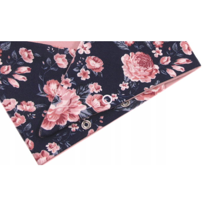 Kepurytė ir kaklaskarė kūdikiui "Love" - Navy flora