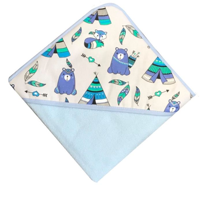 Kapuutsiga vannilina "B indian" 80x80 cm "frotte" 