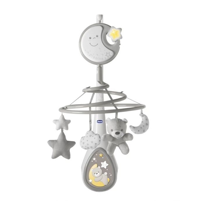 Muzikinė karuselė kūdikiui CHICCO "Next2dream" pilka