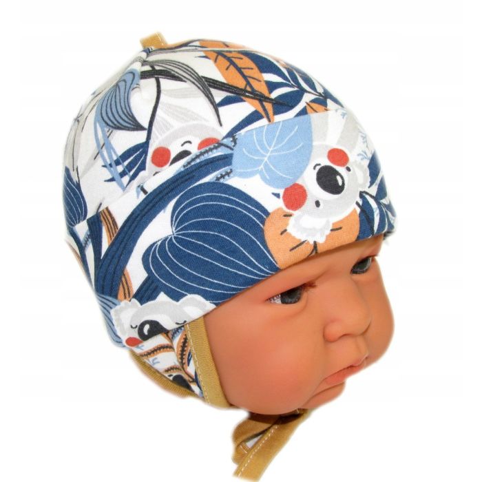 Kepurytė ir kaklaskarė kūdikiui "Cosy" - tropics navy