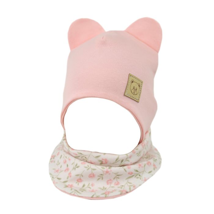 Kepurytė ir kaklaskarė kūdikiui "Candy pink" 