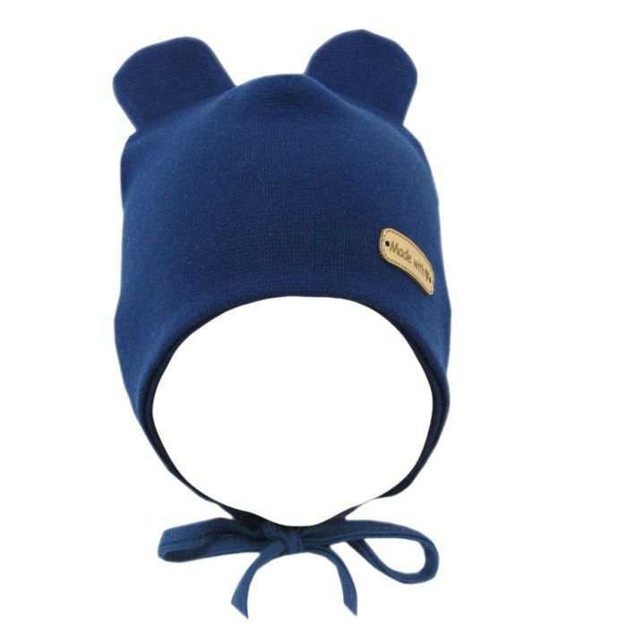 Kepurytė ir kaklaskarė kūdikiui "Navy teddy" 