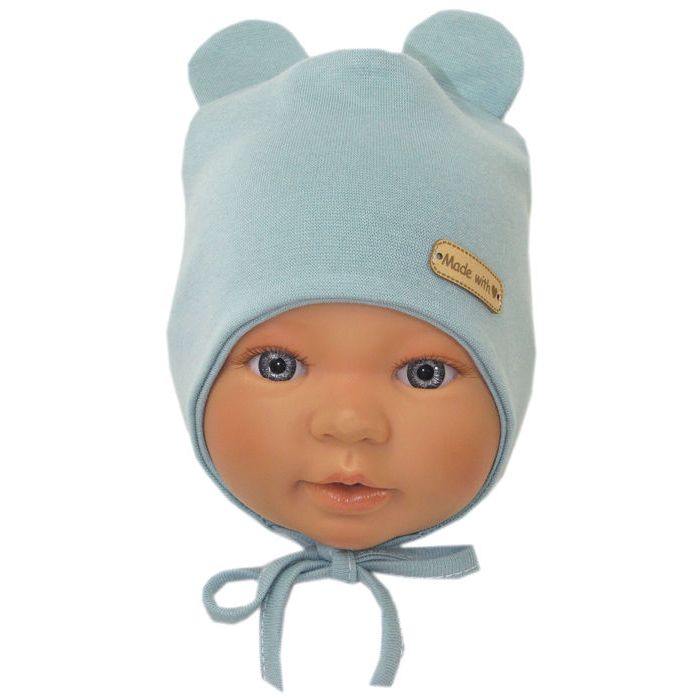 Kepurytė kūdikiui "Love" - Teal