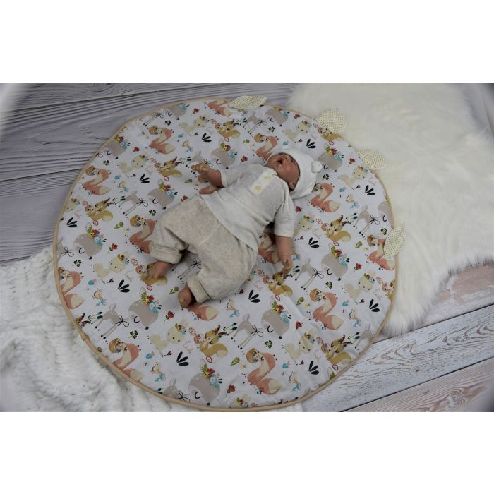 Vokelis - kilimėlis 2in1 kūdikiui "Best friends" skersmuo 88 cm