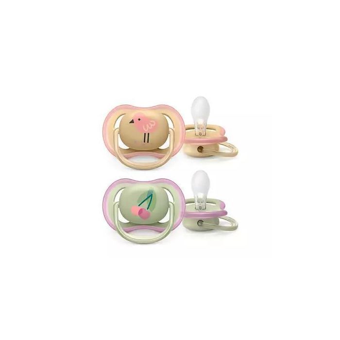 Čiulptukai AVENT "Ultra Air" ortodontinis 0-6m 2vnt Cherry