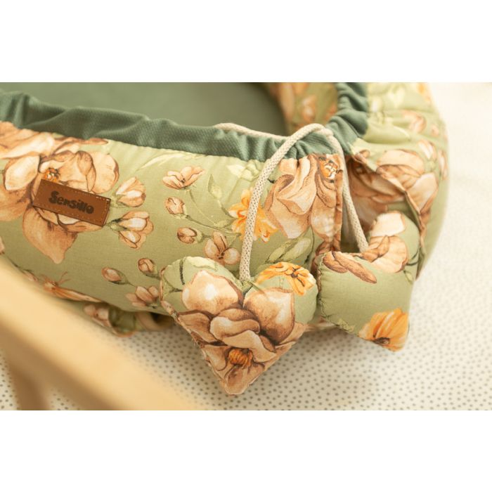 Kūdikio lizdelis "Floral green" 