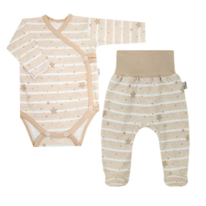 Drabužėliai kūdikiui "Galaxy  beige" 2 dalių 