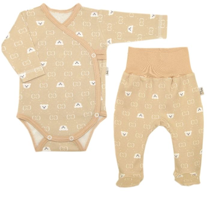Drabužėliai kūdikiui "Bear glamour beige"2 dalių