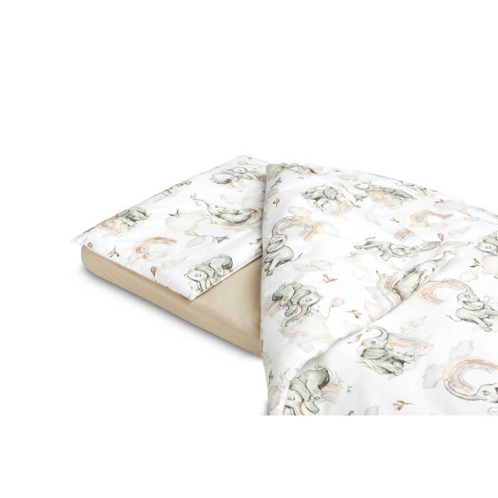 Patalynė kūdikiui 135x100 "Cosy clouds" + paklodė 120x60 