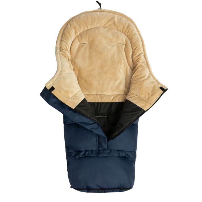 Šiltas miegmaišis - vokelis vežimėliui  "Combi" Navy/Beige 