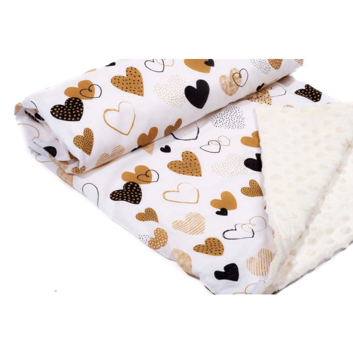 Pledas kūdikiui "My love" 100x75cm  smėlio spalvos