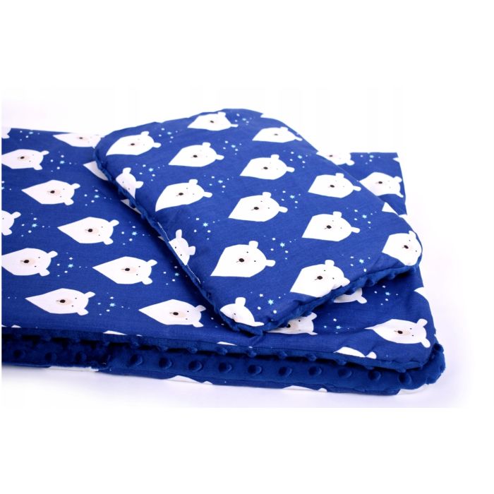 Komplektas vežimėliui "Umka" pledas 100x75cm ir pagalvė 30x40cm 