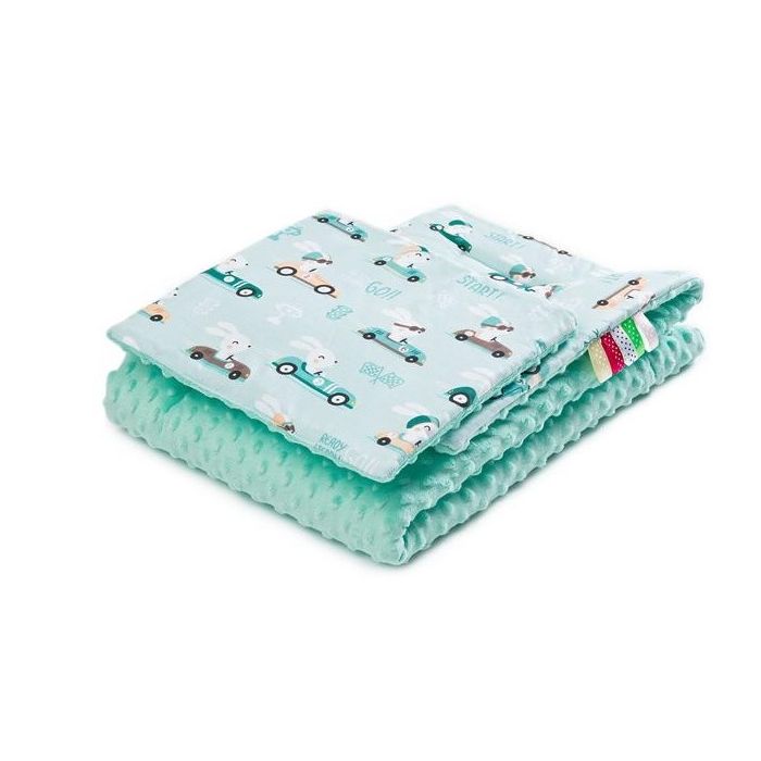 Komplektas kūdikiui "Bunny" pledas 100x75cm ir pagalvė 30x35cm 