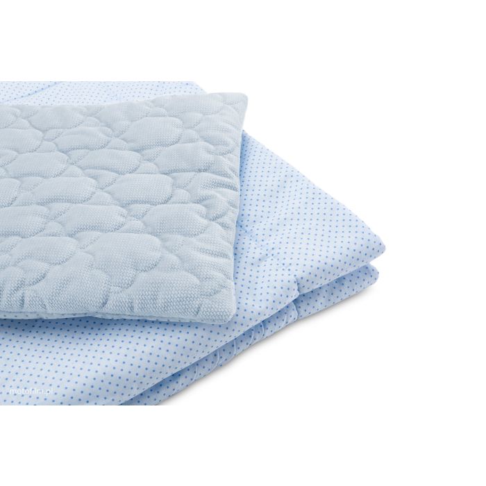 Komplektas kūdikiui "Velvet Dots" pledas 100x75cm ir pagalvė 30x35cm 