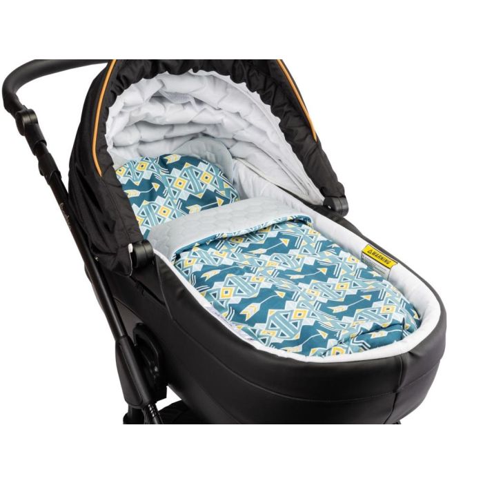 Komplektas kūdikiui "Ornament" pledas 56x76 cm ir pagalvė 36x28 cm pilkas