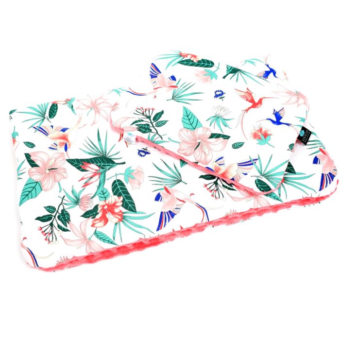 Komplektas vežimėliui "Colibri" pledas 60x75cm ir pagalvė 35x25cm 