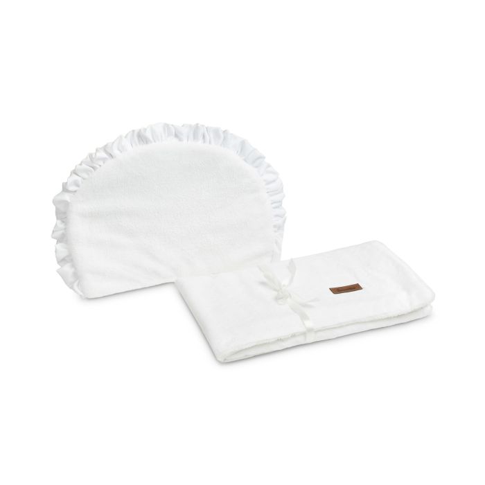 Pledas kūdikiui  su pagalve "Soft cloud" 98x78cm baltos spalvos