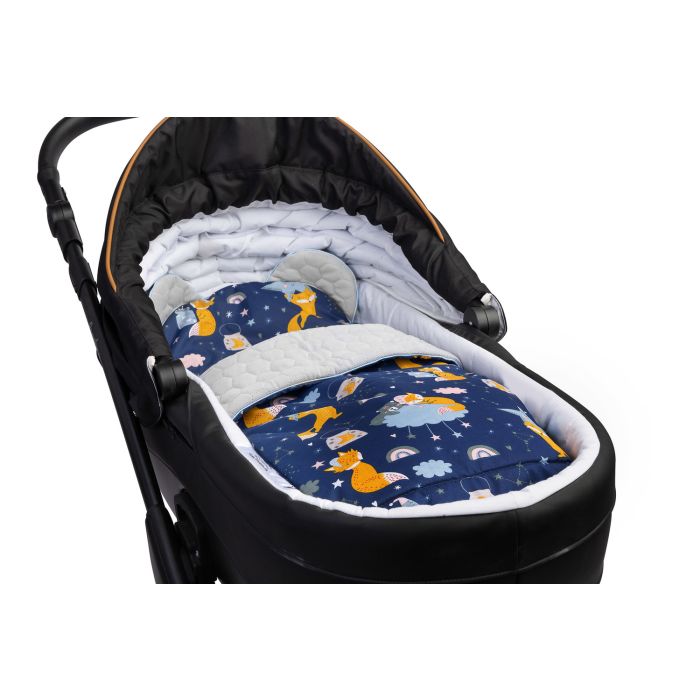 Komplektas kūdikiui "Foxes" pledas 56x76 cm ir pagalvė 36x28 cm 