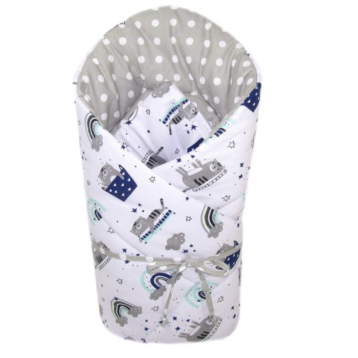 Vokelis kūdikiui "Grey" su melsvu 